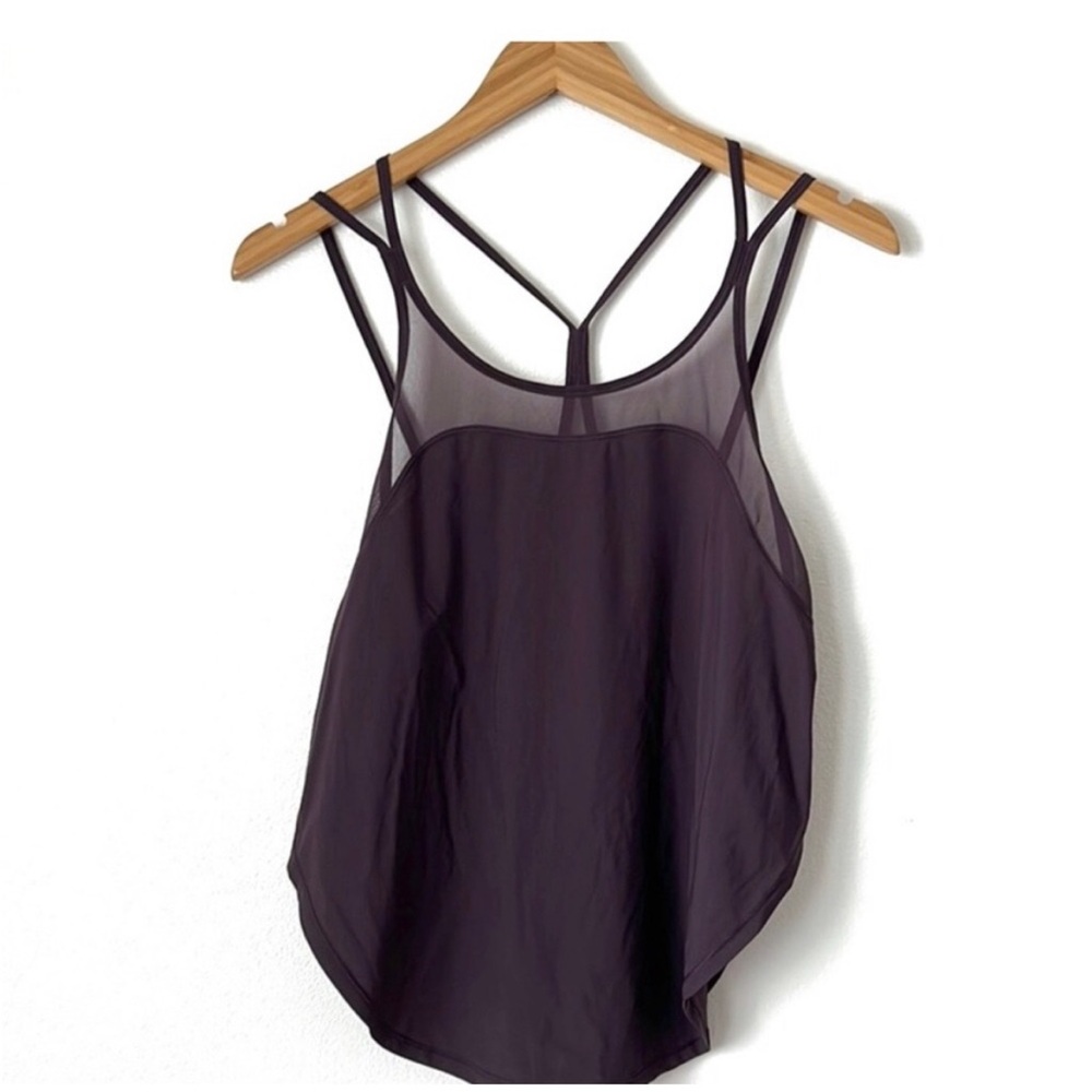 Lululemon plum dark purple mesh athletic singlet top size 6